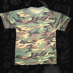 21 Pro Camo T Shirt Small Woodland Military Style Cotton Tee